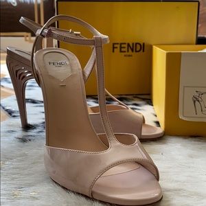 Fendi Roma Blush Pink Patented Leather Stilettos